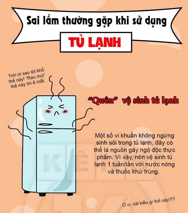 Nguy hiểm khôn lường với những cách sai lầm khi dùng tủ lạnh