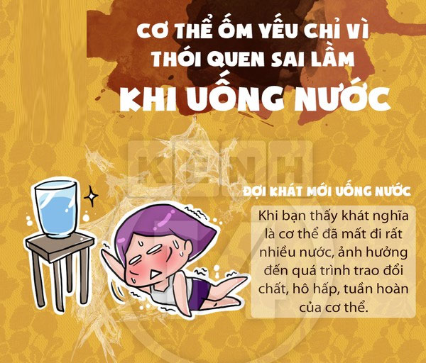 Thói quen sai lầm khi uống nước kiểu gì bạn cũng mắc