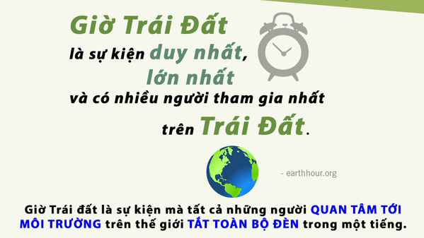 Giờ trái đất Năng lượng tắt đèn từ Giờ Trái đất "khủng" như thế nào